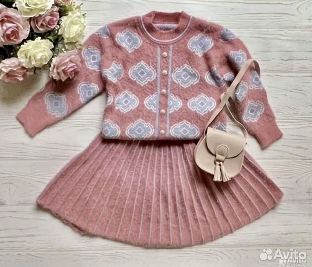 Костюм с юбкой детский тёплый для девочки