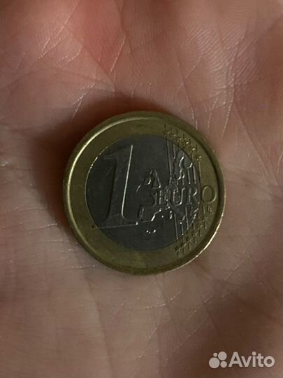 Монета 1 евро 2002