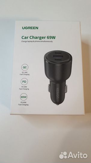 Зарядное устройство для автомобиля ugreen CD239