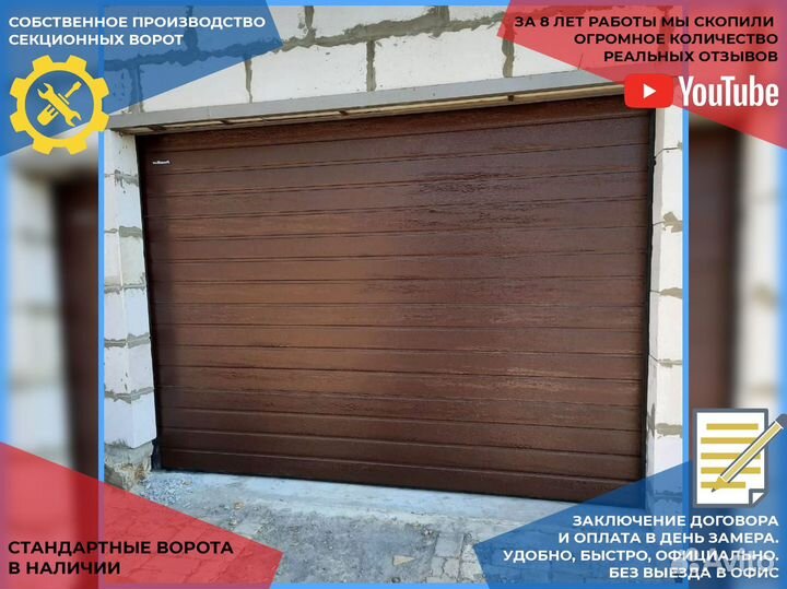 Автоматические секционные гаражные ворота