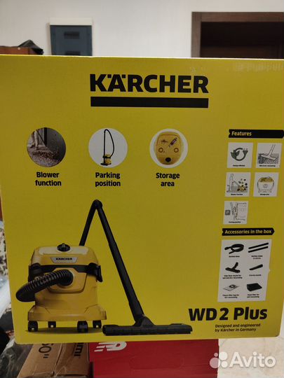 Пылесос Karcher wd 2 plus. Новый