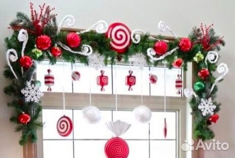 Новогодняя хвойная гирлянда/ сваг