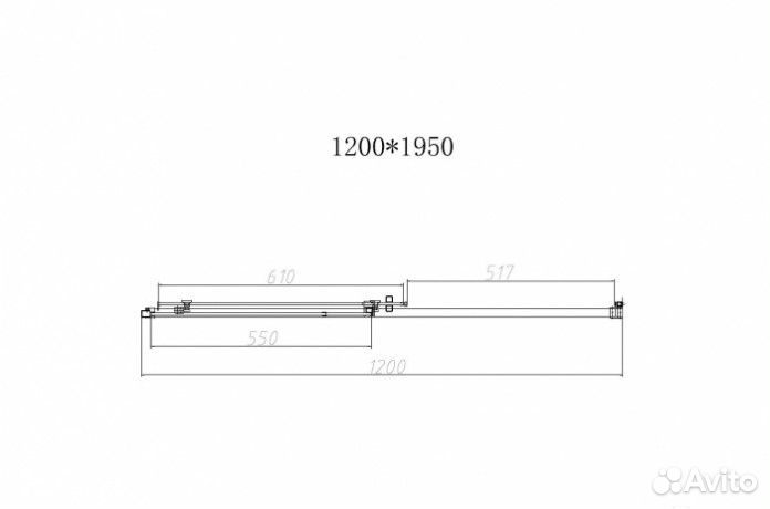 Душевая дверь Vincea Slim-N VDS-4SN 120 см вороненая сталь