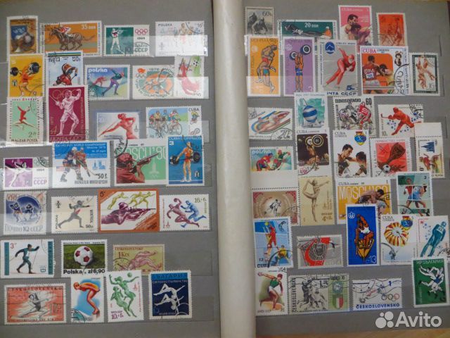 Альбом большой с марками Спорт