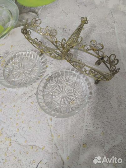 Хрустальная икорница. Ключница