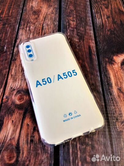 Чехол на Samsung Galaxy A50 прозрачный