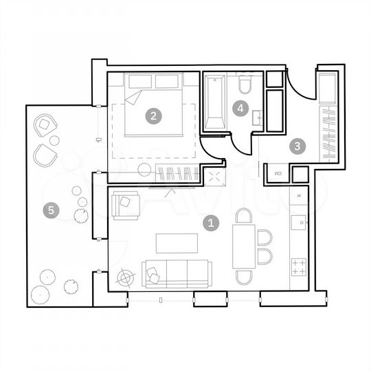 2-к. апартаменты, 55,5 м², 3/20 эт.