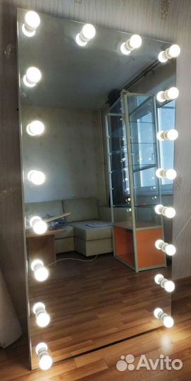 Зеркало напольное с подсветкой гримёрное 180/90