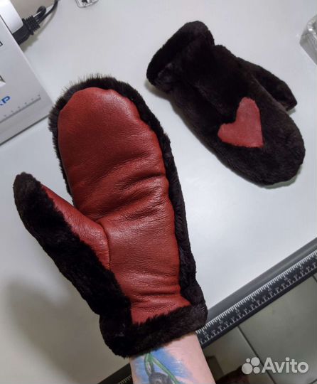 Варежки из овчины