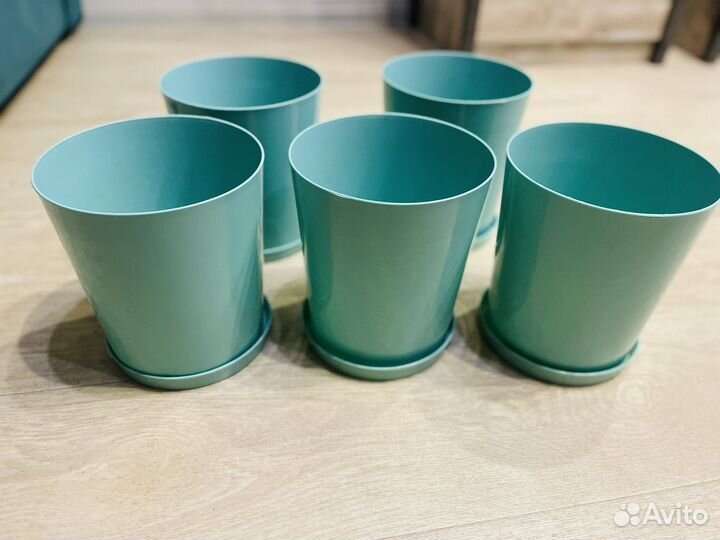 Кашпо с поддоном (горшок для цветов )