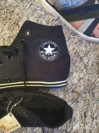Кеды converse ALL star черные высокие Мужские
