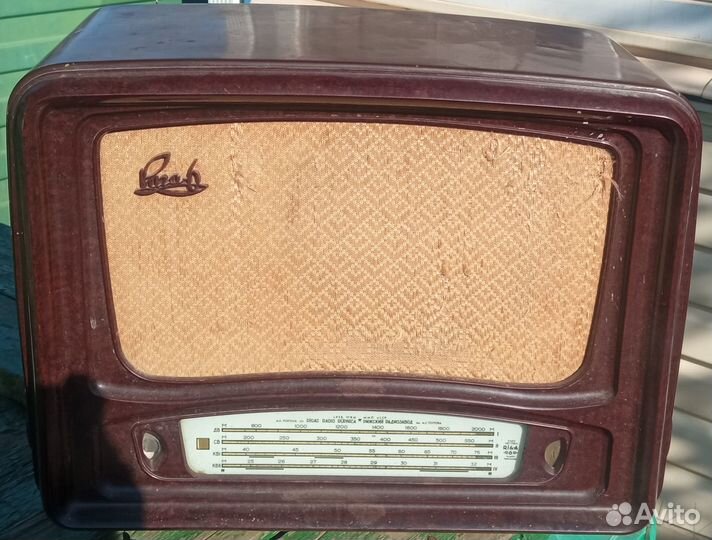 Рига 6 радиоприемник ламповый 1952гв., рабочий