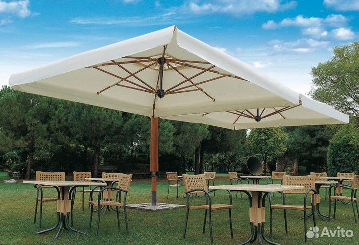 Уличный зонт 2х купольный