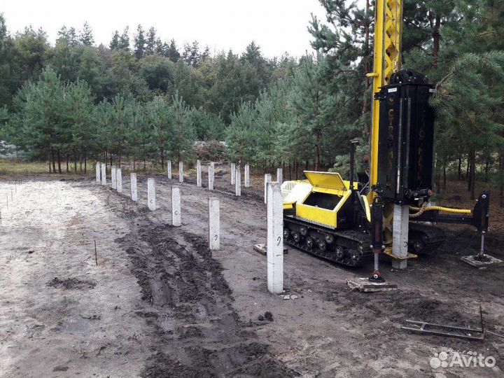 Фундамент на сваях. Забивные сваи