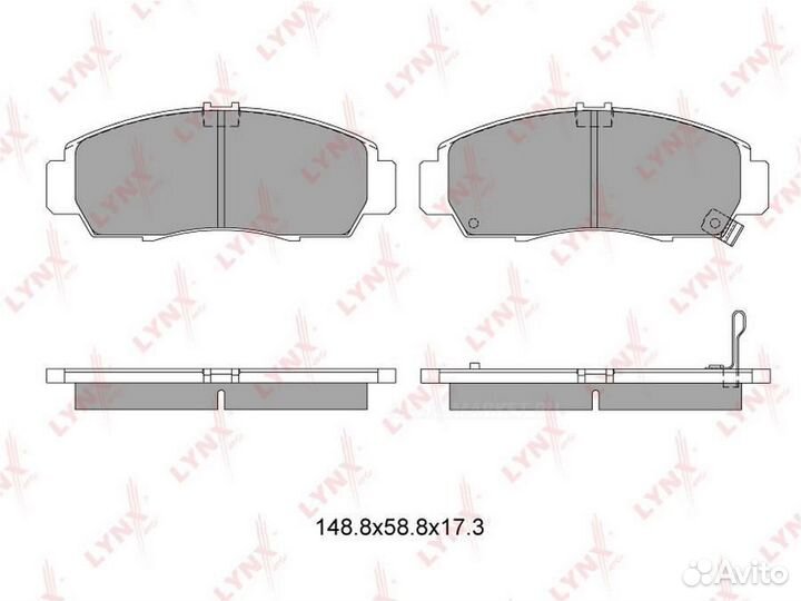 Lynxauto BD-3403 Колодки тормозные дисковые перед