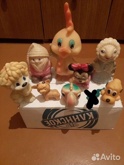 Игрушки советского периода из резины и пластмассы