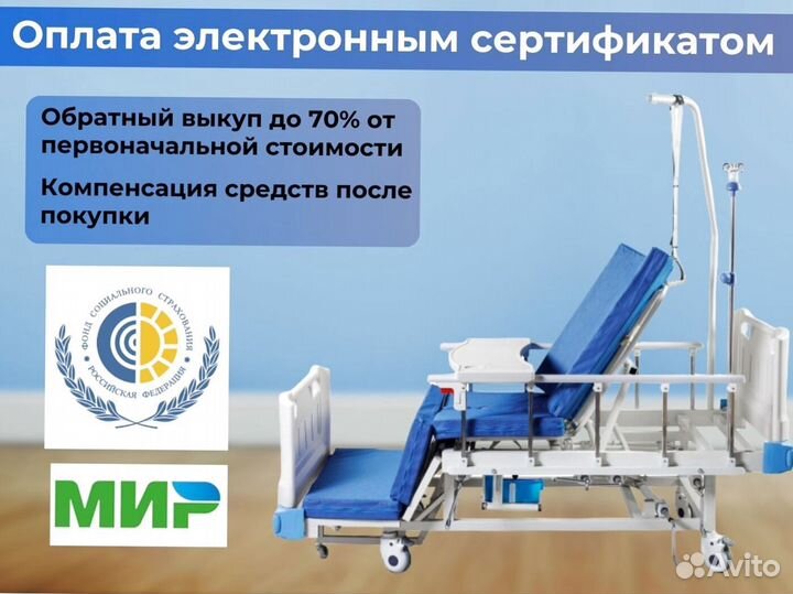 Медицинская кровать для ухода за больными