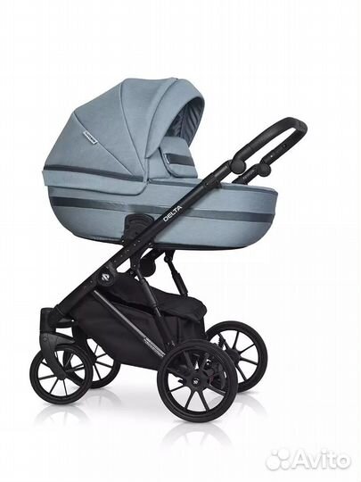 Коляска 2 в 1 Riko Basic Delta цвет Голубой