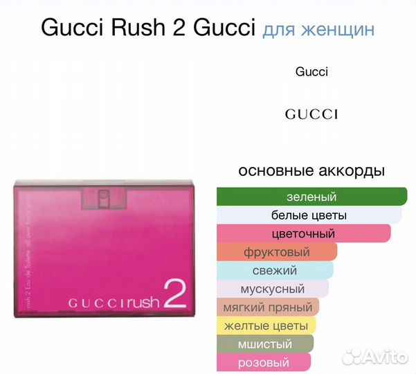 Gucci rush 2 75 мл туалетная вода