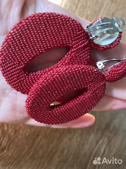 Серьги из чешского бисера (хрусталь)