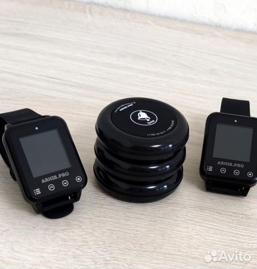 Кнопка вызова официанта с часами-пейджер Элит