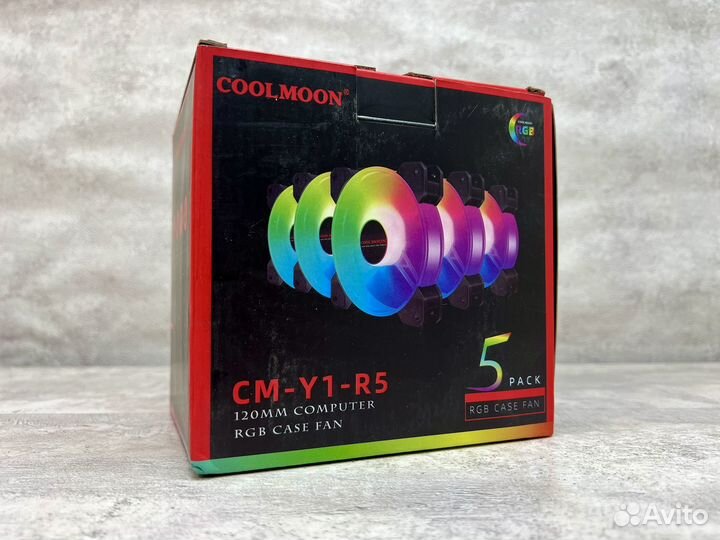 Комплект кулеров coolmoon для корпуса пк с RGB-под