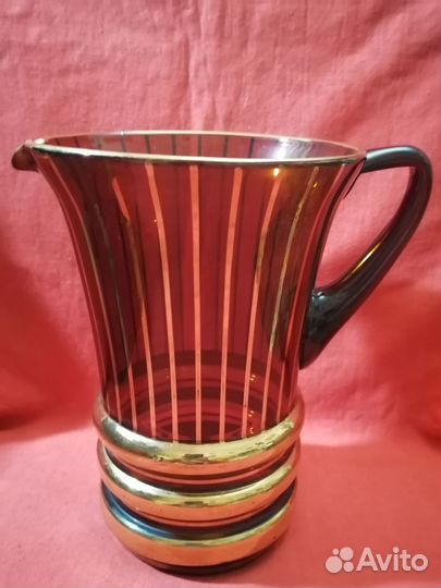 Набор для сока вина Богемия Чехословакия