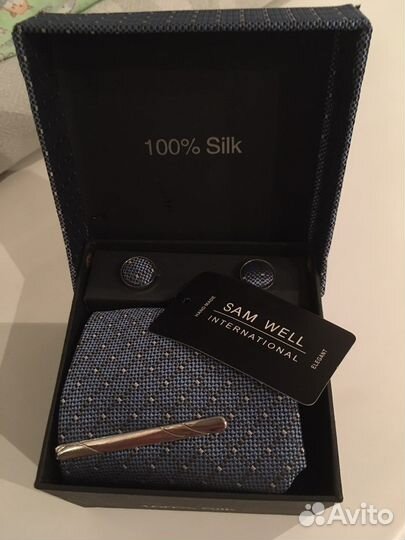 Галстук + запонки + зажим д/галстука