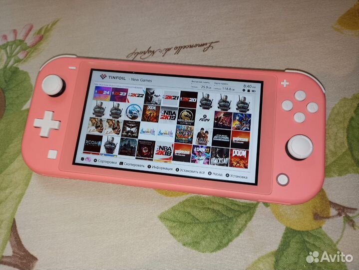 Nintendo switch lite прошитая чип 160gb