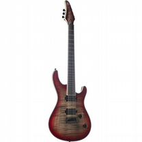 Электрогитара Mayones Regius 7 Jeans Black Red Bur