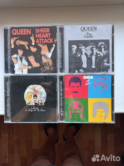 CD диски Queen, The Beatles, Rolling Stones