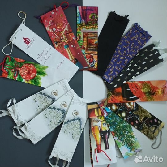 Подарочный пакет под бутылку / цена за всё