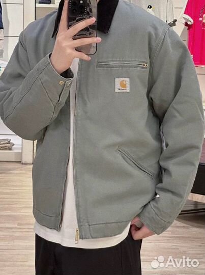 Винтажный Carhartt Detroit Jacket Серый