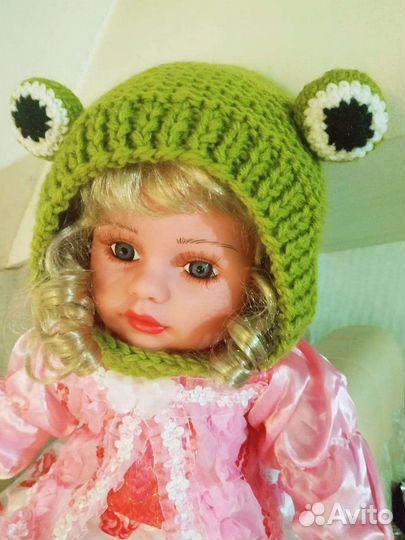 Шапочка лягушка (под заказ)