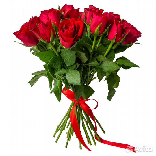 Букет из 25 роз Красная река 50 см Эконом