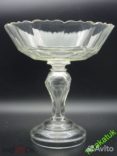 Ваза русское стекло, 19 век. россия, Мальцов