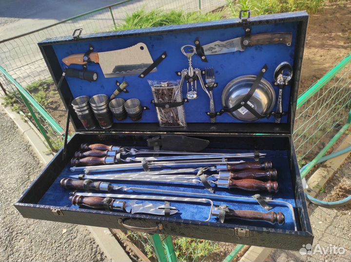 Шашлычный набор для пикника в чемодане