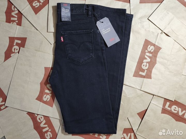 Джинсы Levis 724 чёрные w27