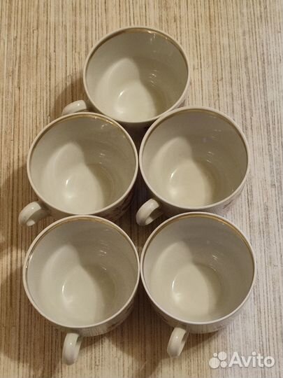 Чашки чайные. Фарфор. СССР. Клеймо. Цена за 5 штук