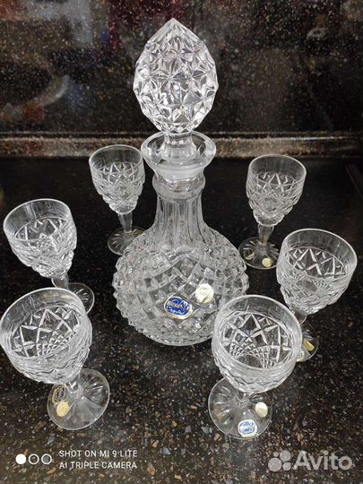 Графин хрустальный+рюмки