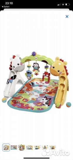 Развивающий коврик, дуга fisher price