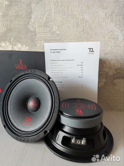 Автомобильные колонки Урал тт-165 гром 16см