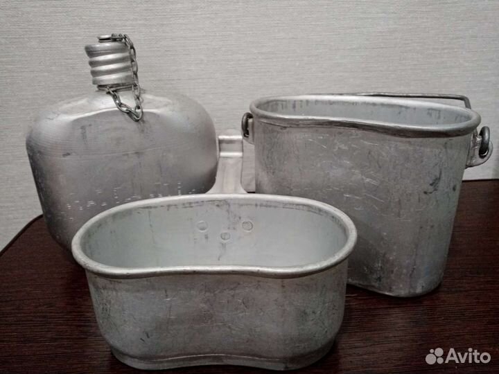 Котелок армейский с фляжкой