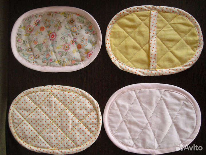 Набор из овальных хб прихваток, есть поштучно