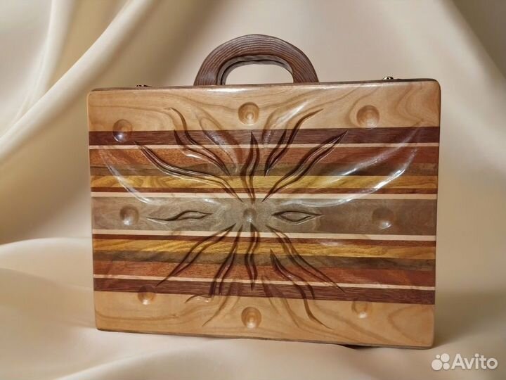Сумка кейс из дерева ручная работа
