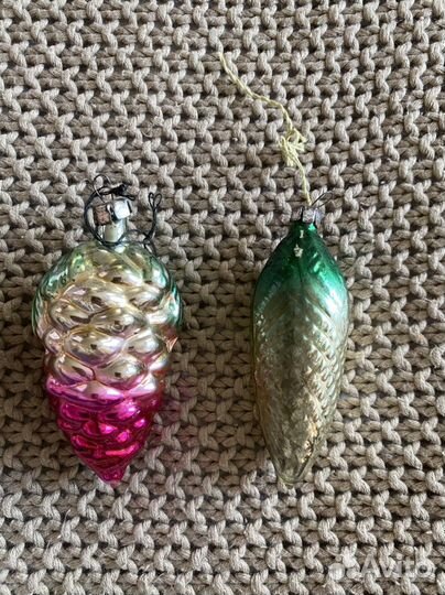 Ёлочные игрушки СССР набором шишки+сосульки