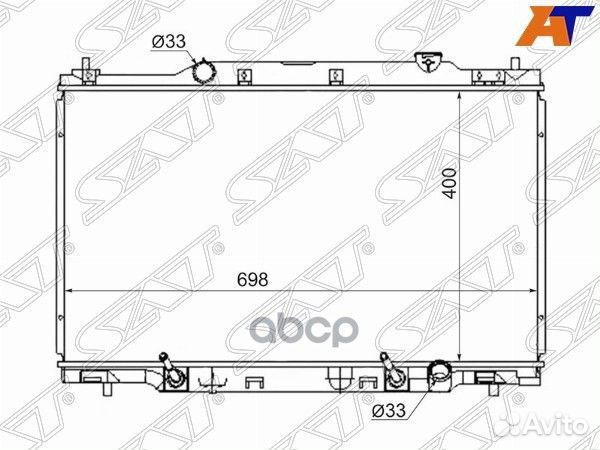 Радиатор Honda Stream 00-06 HD00015-2.0 Sat