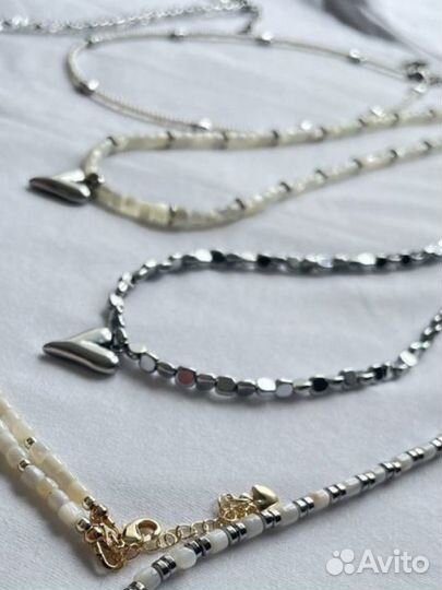 Колье чокер из натурального камня