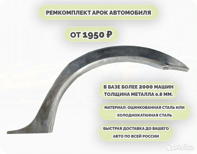 Ремонтные арки (ремкомплект) на машину