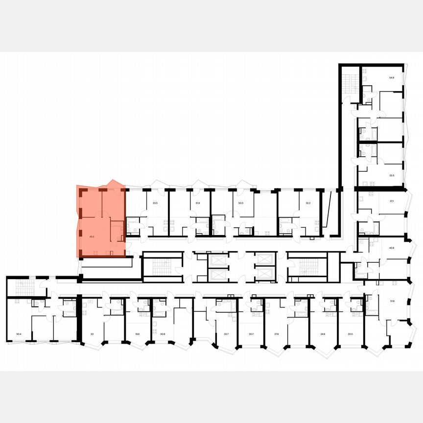 2-к. квартира, 48,6 м², 2/31 эт.
